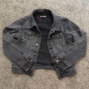 Staccato Girls' Washed Black Denim Trucker Jacket